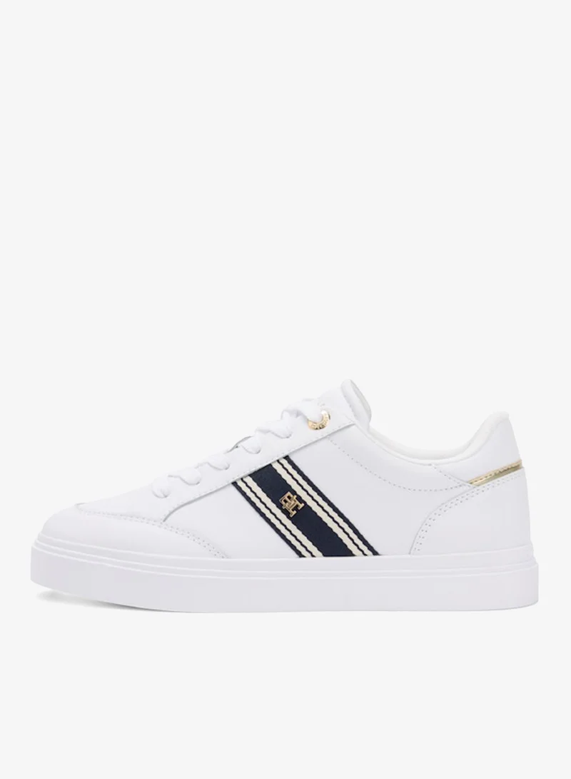 TOMMY HILFIGER Leather Webbing Strap Cupsole Trainers